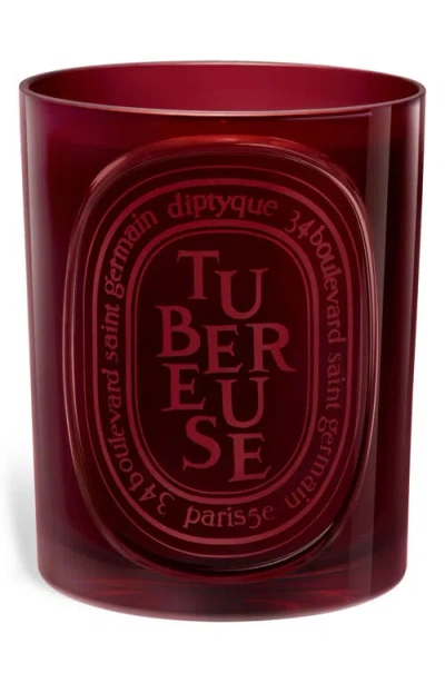 Diptyque Tubéreuse (tuberose) Medium Candle In Burgundy