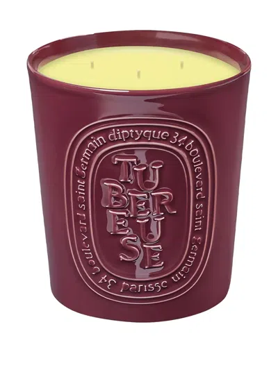 Diptyque Tuberose Large-model Candle (600g) In Red