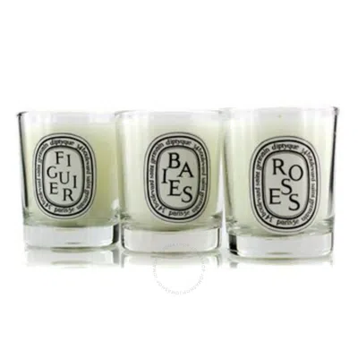 Diptyque Unisex Mini Candle Coffret 3x70g/2.4oz Scented Candle 3700431404671 In Transparent