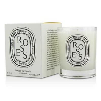 Diptyque Unisex Roses Scented Candle 2.4 oz Fragrances 3700431403841 In White