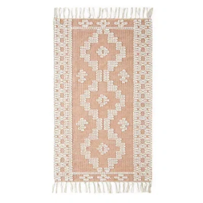 Direct Home Textiles Group Goa Wool 27"x45" Rectangular Scatter Rugs In Orange