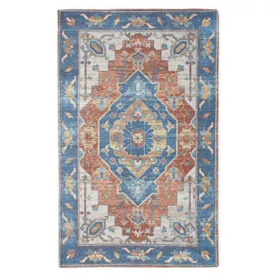 Direct Home Textiles Group Milan Skid-resistant 27"x45" Rectangular Scatter Rugs In Blue