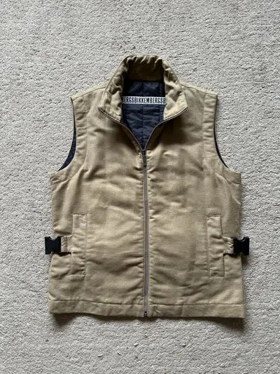 Pre-owned Dirk Bikkembergs 1990s Bergsbikkembergs Lana Wool Vest With Buckle Waist In Brown