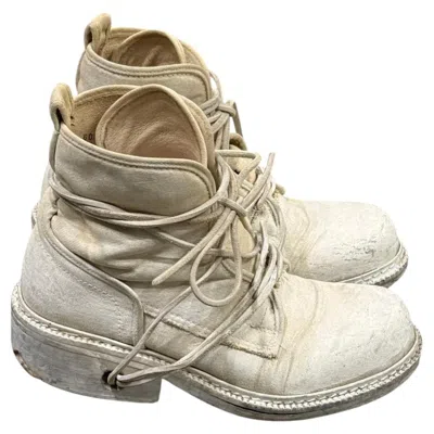 Pre-owned Dirk Bikkembergs 1990s  Distressed Leather Lace-through Boots In Brown