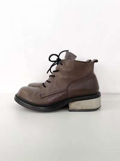 Pre-owned Dirk Bikkembergs 1996 Metal Heel Shoes Boots In Brown