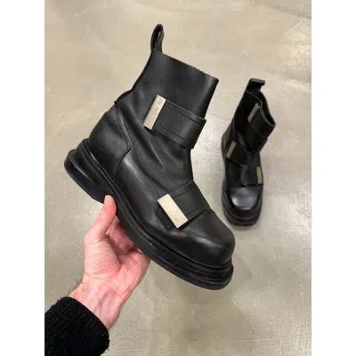 Pre-owned Dirk Bikkembergs Aw1995  Quad Strap Boots In Black