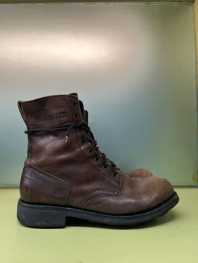 Pre-owned Dirk Bikkembergs Dirik Bikkembergs Leather Lace Brown Boots
