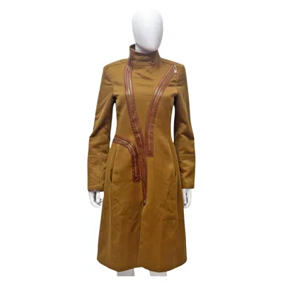 Pre-owned Dirk Bikkembergs F/w 2004 Zipped Brown Cotton Coat