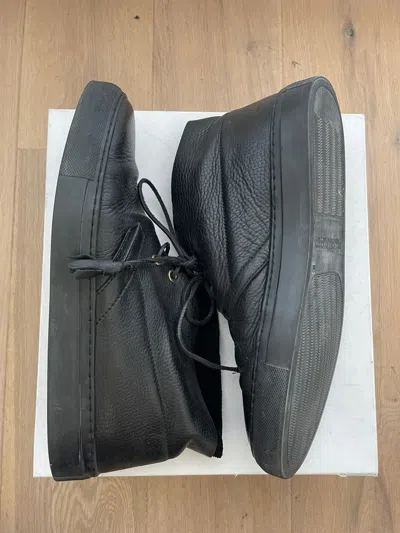 Pre-owned Dirk Bikkembergs Leather Sneakers In Black