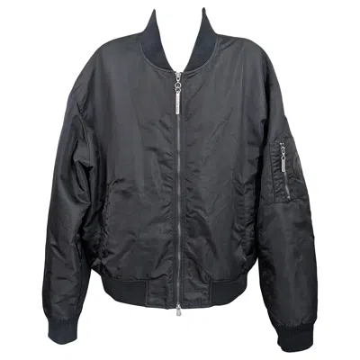 Pre-owned Dirk Bikkembergs Mens Nylon Bomber Jacket In Black