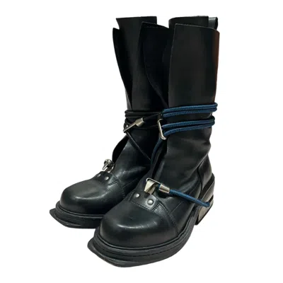Pre-owned Dirk Bikkembergs Metal Heel Shoes Bungee Boots In Black