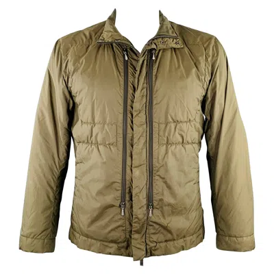 Pre-owned Dirk Bikkembergs Size L Green Olive Polyester Blend Jacket
