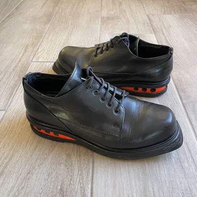 Pre-owned Dirk Bikkembergs Ss97 'easy Rider' Leather Derby Lace Boots In Black