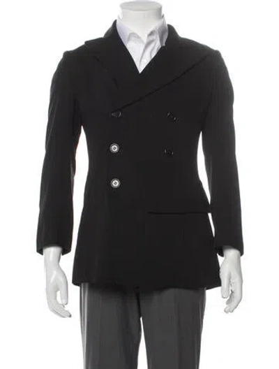 Pre-owned Dirk Bikkembergs Vintage 1990's Peacoat In Black