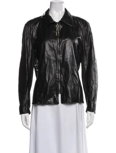 Pre-owned Dirk Bikkembergs Vintage 2000's Moto Jacket In Black