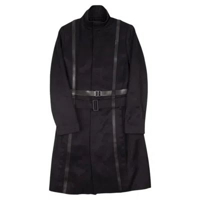 Pre-owned Dirk Bikkembergs Vintage Men's Black Wool Blend Coat It46 Medium