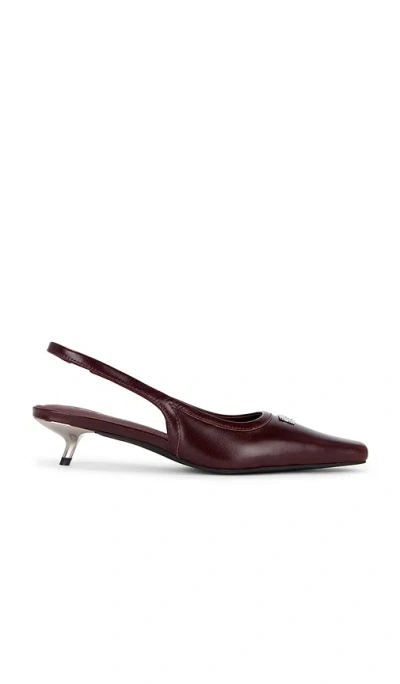 Dirt Slingback Pump In Burgundy