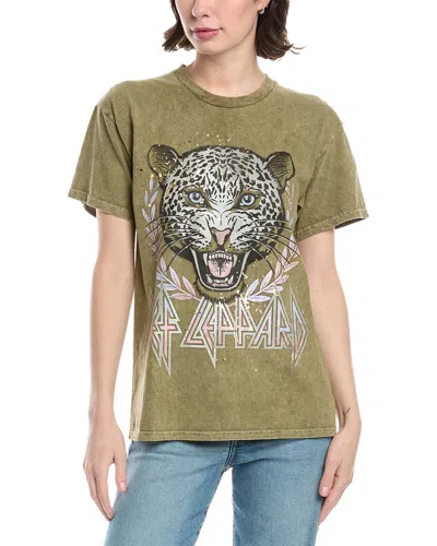 Dirty Cotton Scoundrels Def Leppard T-shirt In Green