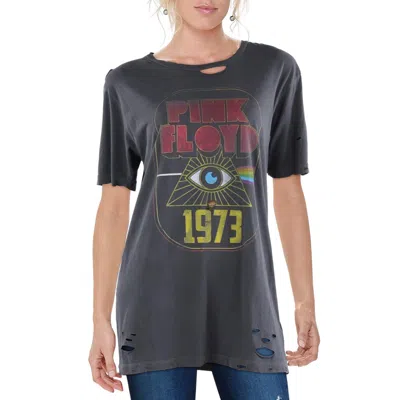 Dirty Cotton Scoundrels Pink Floyd Womens Distressed Cotton Graphic T-shirt