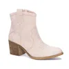 Dirty Laundry Girlie Unite Western Bootie In Blush In Gold