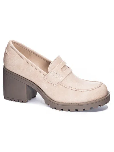 Dirty Laundry Liberty Womens Patent Lug Sole Oxfords In Neutral