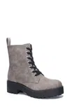 Dirty Laundry Mazzy Boot Women's Us 7 Gray Leather Block Heel Combat Khd590