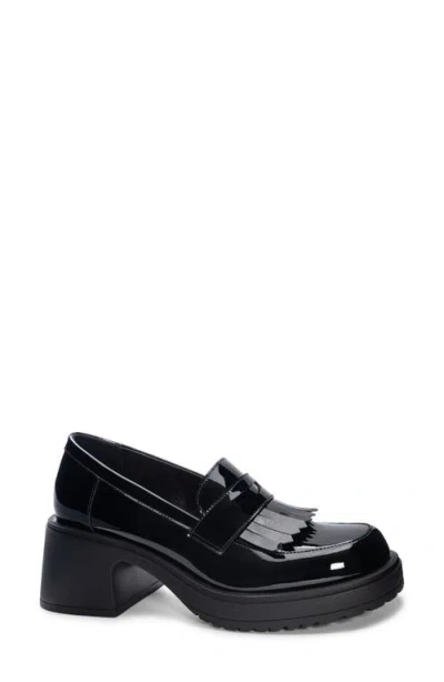 Dirty Laundry Metallic Kiltie Loafer Pump In Black