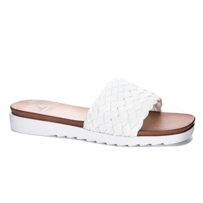 Dirty Laundry Enjoy It Woven Slide Sandal In White