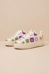 Dirty Laundry Rambling Crochet Platform Sneaker In Pink