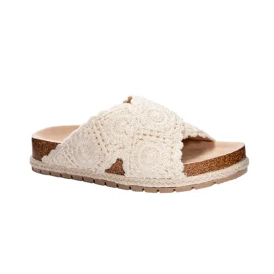 Dirty Laundry Tacoma Crochet Slide White Tacoma-128 Women's