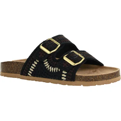 Dirty Laundry Tambour Sandal In Black Multi