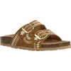 Dirty Laundry Tambour Sandal In Brown Multi