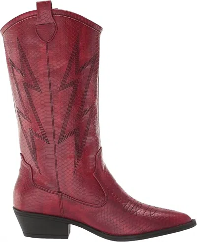 Dirty Laundry Women's Josea Pointed Toe Western Boots In Red