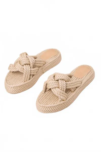 Dirty Laundry Women's Knotty Rope Sandal In Beige In Neutral