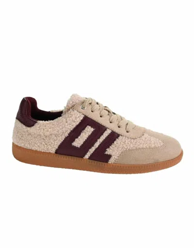 Dirty Laundry Women's Trackstar Shearling Sneaker In Taupe Multi In Brown