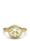 Disa Allsopp 18k Yellow Gold Aquamarine Oval Ring In Gold