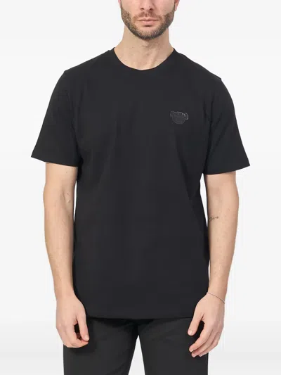 Disclaimer Embroidered-detail Cotton T-shirt In Black