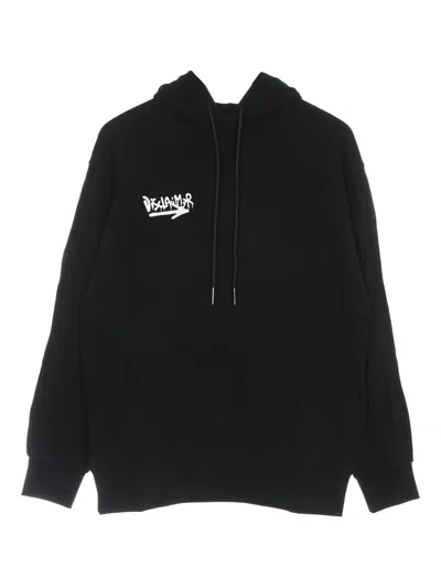 Disclaimer Graffiti-print Hoodie In Black