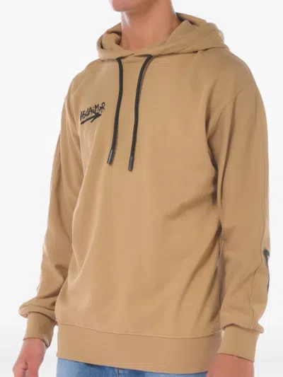 Disclaimer Graffiti-print Hoodie In Brown