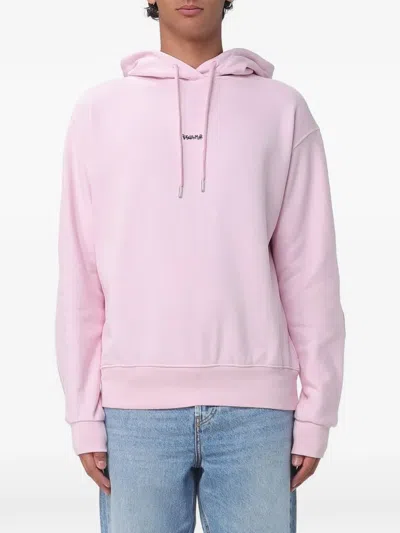 Disclaimer Graffiti-print Cotton Hoodie In Pink