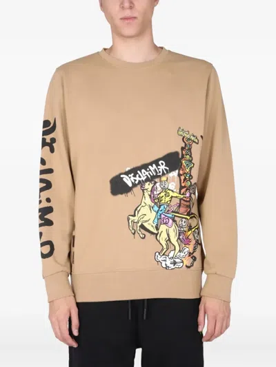 Disclaimer Graphic-print Sweatshirt In Brown