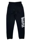 Disclaimer Logo-print Drawstring Track Pants In Black