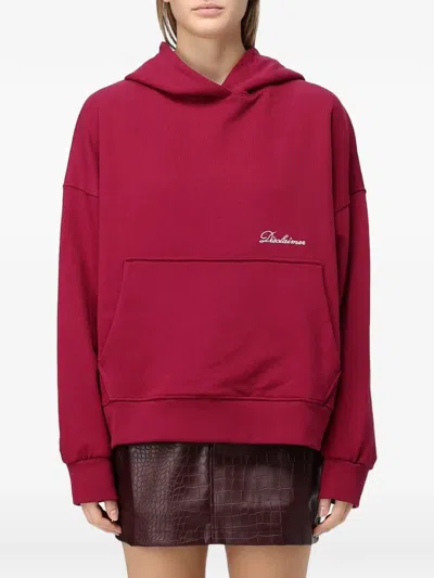 Disclaimer Logo-embroidered Hoodie In Red