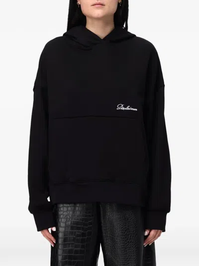 Disclaimer Logo-embroidered Hoodie In Black