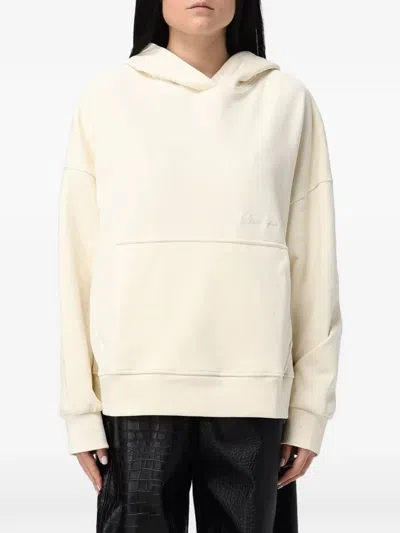 Disclaimer Logo-embroidered Hoodie In Neutral