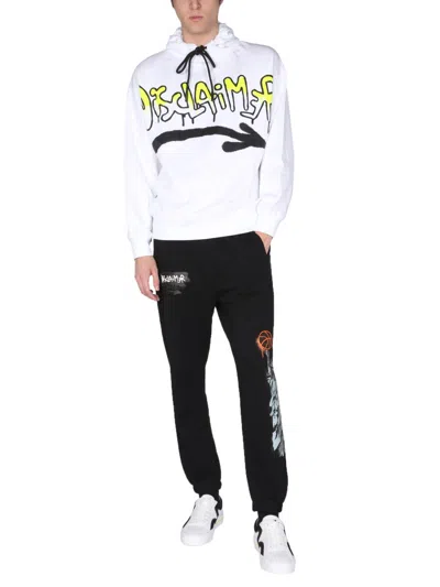 Disclaimer Logo-print Cotton Sweatshirt In White