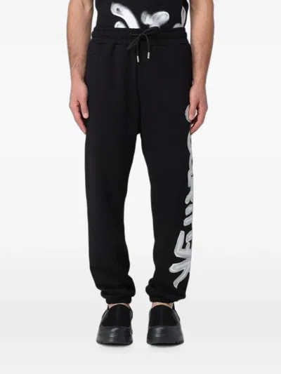 Disclaimer Logo-print Drawstring Track Pants In Black