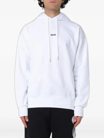 Disclaimer Logo-print Dropped-shoulder Hoodie In White