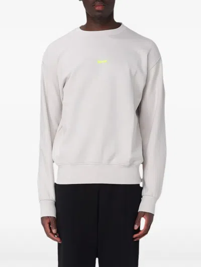 Disclaimer Logo-print Dropped-shoulder Sweater In White