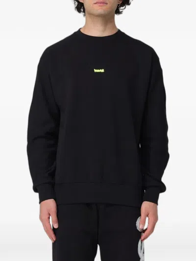 Disclaimer Logo-print Drop-shoulder Sweatshirt In Black